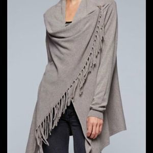 Lovestitch Asymmetrical Fringe WrapStyle Cardigan